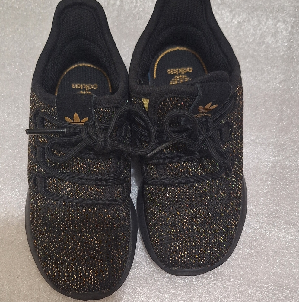 Adidas Black and Gold Sneakers